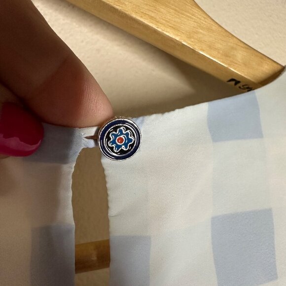 Staud Blanche Ombre Gingham Midi Dress Womens Size S Picnic Cottagecore Pockets - Picture 7 of 12